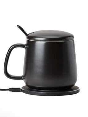 Speaqua Heating Coffee Mug Warmer Wireless Charger 18W 12oz Black Coffee Tea